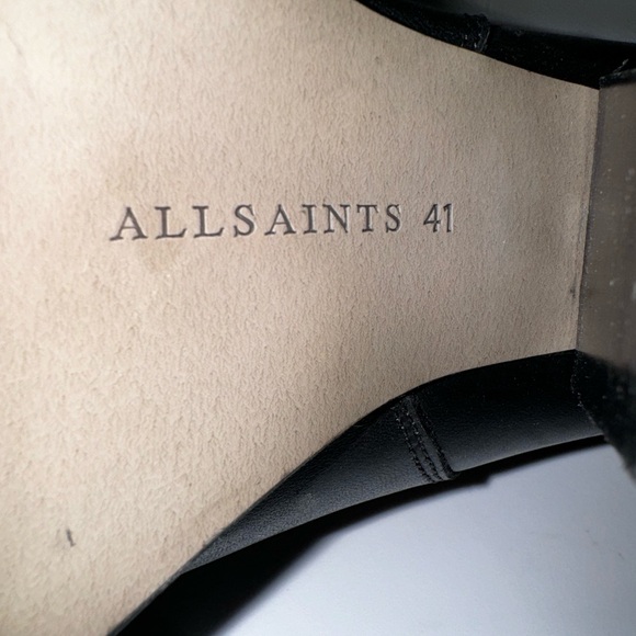 All Saints Ria black Chelsea ankle boot 41=11 - Picture 4 of 5